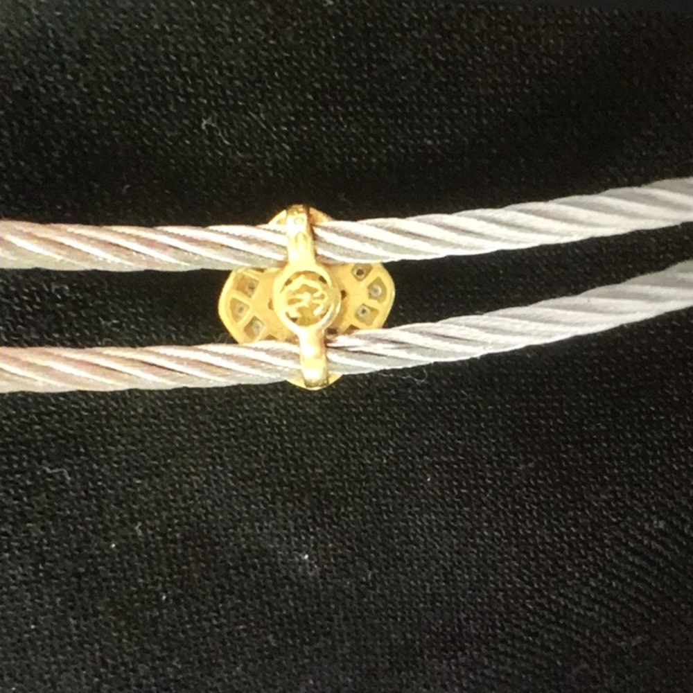 Charriol Cable 18K Gold Diamond Station Bracelet - Picture 8 of 8